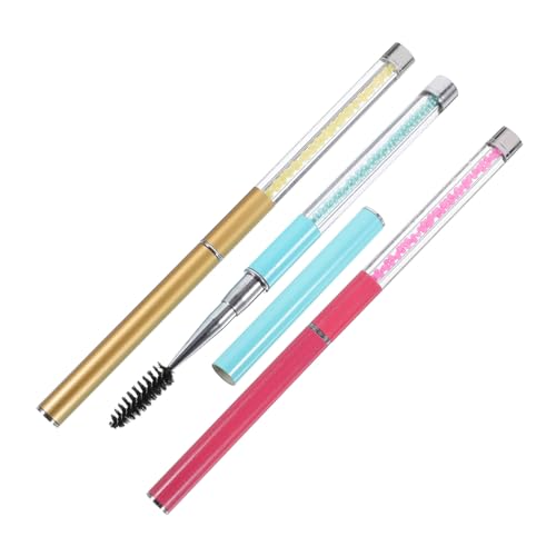 Beavorty Artificial Eyelash Brush Comb Set 3pcs Makeup Supplies for Diy and Professional Use