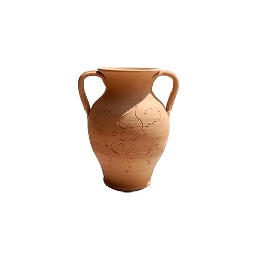 Portafiore in Terracotta Scannellato H30 cm – Vaso Decorativo Artigianale per Interni ed Esterni – Finitura Classica – Fatto a Mano in Italia