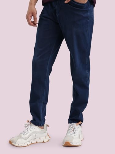 Image of Rupa Bumchums Men's Relaxed Fit Natural Denim Loungers with Adjustable Flat Drawstring