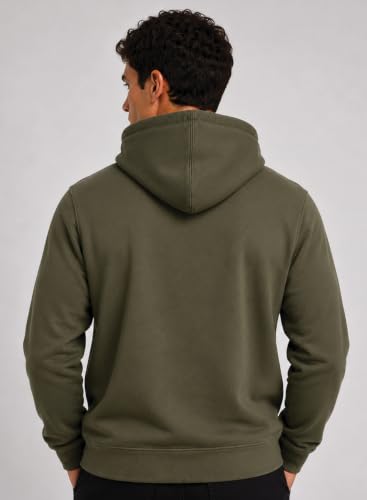 Image of ADRO Mens Abstract Graphic Hoodie | 320 GSM Cotton Poly Fleece | Regular Fit Contemporary Artistic Sweatshirt for Winter & Streetwear