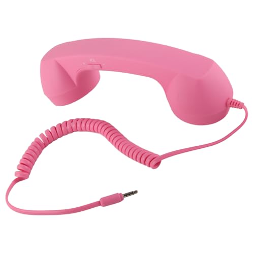 Denash Combiné de Téléphone Portable Rétro, combiné de Téléphone Portable Filaire Vintage USB C avec Prise Jack 3,5 Mm, Casque D'ordinateur Portable...