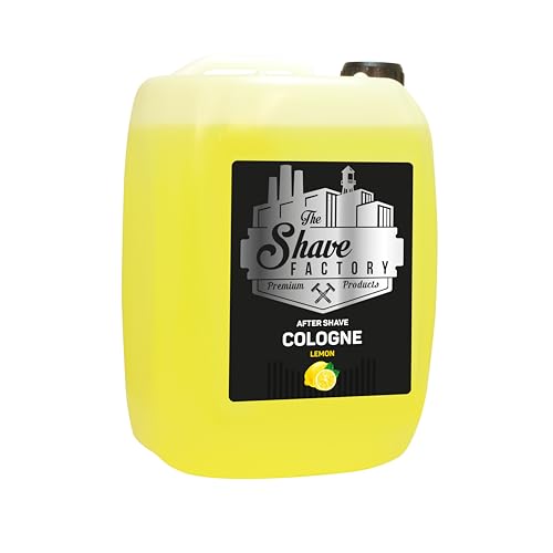 The Shave Factory After Shave Colonia Lemon 5000ML: una esencia fragante para un cuidado impecable después del afeitado para una sensación duradera de frescura y comodidad