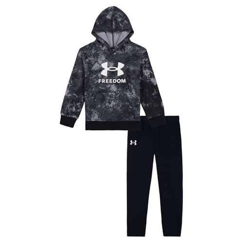 Image of Under Armour Boys' 2-Piece Hoodie Sweatshirt and Fleece Pants Set, Outdoor Collection