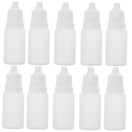 ULTECHNOVO 10ml Portable Bottles Squeeze Bottles for Medicine Refillable Plastic Containers Leak Proof Travel Size Dispensers