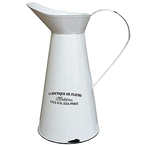 CW Enamelware Pitcher Carafe Country Rustic Primitive Enamel