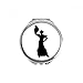 Fan Dancing Performance Dancer Hand Compact Mirror Round Portable Pocket Glass