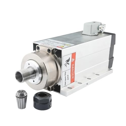 WAAZVXS CNC Spindle Motor 2.2kw ER20 Flange Air Cooled Spindle 220V/380V 4 Bearing 400Hz 24000RPM for CNC Router Engraving (Color : 2.2kw ER20 380V)