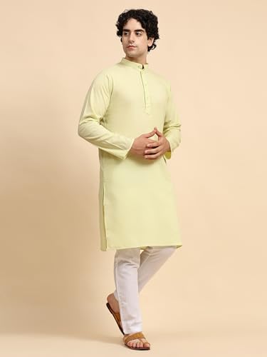 Image of SKAVIJ Men's Casual Kurta Pajama Set Regular Fit Traditional Dress Yoga Outfit