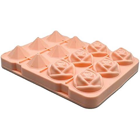 Ice Mould Rose Shape Ice Making Mold Silicone Ice Tray for Freezer Water Whiskey Cover
