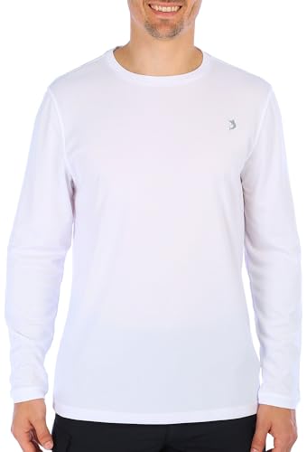 Reel Legends Mens Freeline Solid Long Sleeve Shirt Large Brilliant White