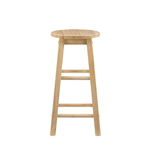 Linon 98100NAT-01-KD Natural Barstool With Round Seat thumb #7