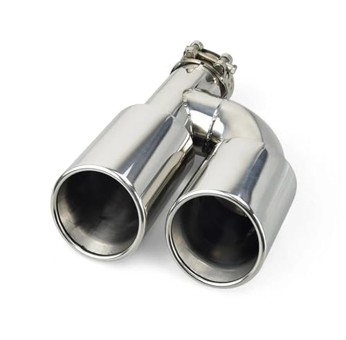 Silencieux universel voiture type H avec double embout d'échappement gauche