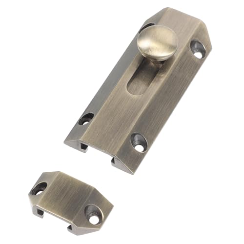 LOORGVEL 古色スライドボルトラッチ ドアロック 耐久性属製 防犯対策 室内外ドア兼用 廊下 トイレ キッチン 寝室 バルコニー用 滑らか開閉設