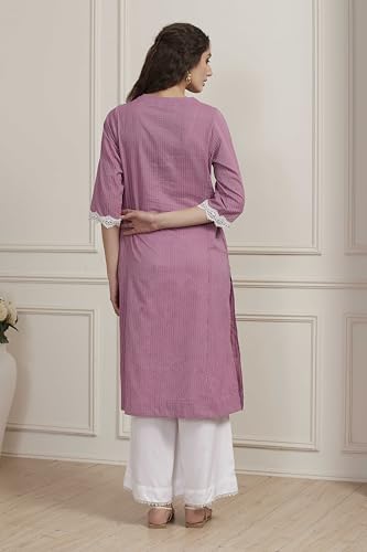 Image of BIBA Women Cotton Straight Kurta