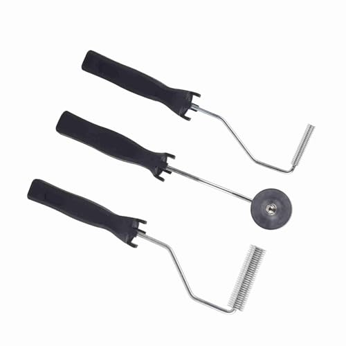FRP Bubble Roller Fiberglas Roller Tools Kit Aluminiumlegierung Roller Set Ergonomischer ABS-Griff Kraftsparend für Faserverstärkte Kunststoffe (3-teiliges Set)