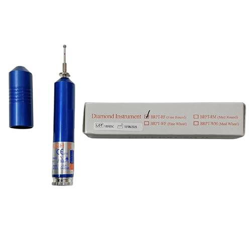 AlgerBrush II Diamond Instrument for Smoothing Corneal/Scleral Edges, 2.5mm Fine Grit Round Pterygium Diamond Burr and Chuck (CHI-677)