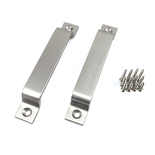 Barn Door Handle Pull Set (2 Pack) | 6-1/2" Satin Stainless for Sliding