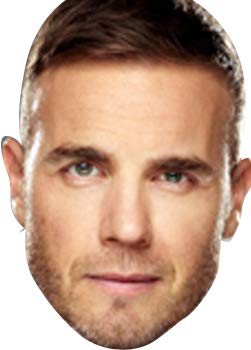 FoxyPrinting Gary Barlow X Factor Celebrity Cardboard Party Face Mask Fancy Dress