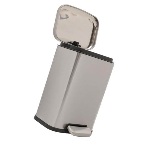 Caneca de basura rectangular de acero inoxidable PRETYZOOM 6L miniatura 1