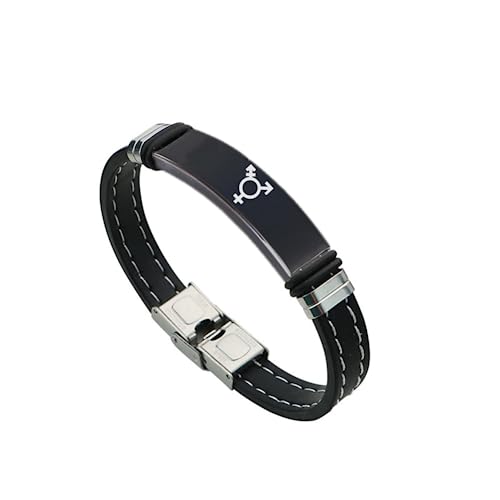 ForeverWill Joyería no binaria Suave Silicona Transgénero Símbolo Pulsera...