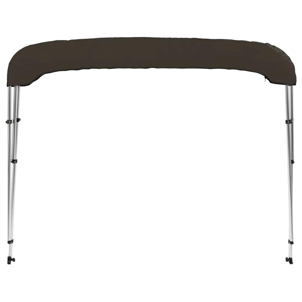 vidaXL Toldo Bimini de 3 Arcos, Capota Impermeable para Barco con Paredes Laterales, Cubierta para Barca, Protección contra Granizo Lluvia UV, Negro