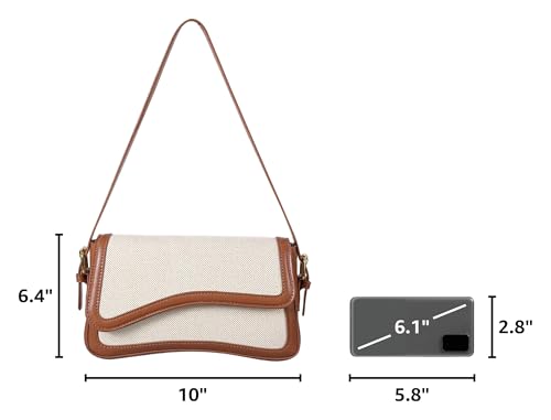 Image of Amszke Shoulder Bag for Women Y2K Crossbody Purse PU Leather Underarm Handbag 2 Adjustable Strap for Daily Commute Travel