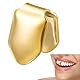 ROSENICE Hip Hop Zahnkappe - 14k Vergoldet Unisex (Golden, Einzeln) - Trendy Zahnschmuck für Hiphop Style