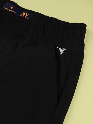 Image of TECHNOSPORT Men's Regular Fit Mid Rise Polyester Solid Cargos for Activewear, Regular Use and Quick Dry