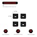 RT-TCZ Window Button Switch Trim Cover Aluminum Alloy Decoration Interior Accessories Compatible with Jeep Wrangler JK JKU 2012-2017,Black