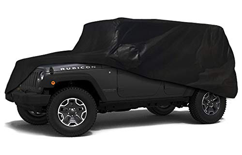 Xtrashield Custom Fits 2004-2021 Jeep Wrangler Unlimited JK JL 4 Door Sport Sahara Rubicon Moab SUV Black Car Cover