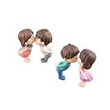 Leadigol Miniature Couple Lover Figurines,Miniature Fairy Garden Accessories,Couples Figurines Fairy Garden Miniatures Ornaments, Miniature Cake Topper