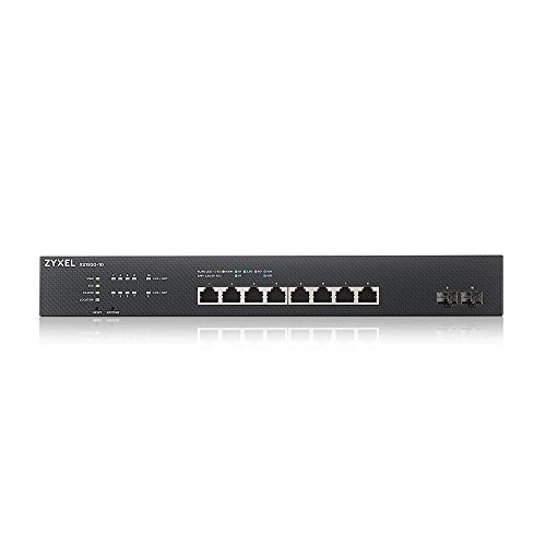 Image of Zyxel 8-Port Multi-Gigabit Switch | Smart Layer 2+ Managed | 8X RJ-45 | 2X 10G SFP+ | Optional Nebula Cloud | Rackmount | Ethernet Network Splitter [XS1930-10]
