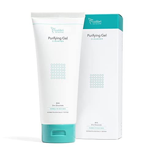 colibri skincare Purifying Gel Cleanser 200ml - conocido en TikTok e Instagram - Gel limpiador facial con ácido salicílico (BHA) para una limpieza facial y profunda de los poros - Made in Germany