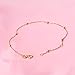 14K Rose Gold Bracelet for Women, Dainty Thin Chain Bracelets Jewelry, 6.3