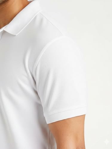 Image of Premium Cotton Pique Polo T-Shirt for Men | Half Seelves Regular Fit | Polo Neck - Ultra-Soft Breathable Fabric | Moisture Wicking