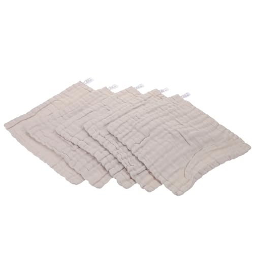 HEALSOPTHY - HEALSOPTHY 5 Pièces Lot de Lingettes Carrées Garçon Fille Mousseline Couches Coton Bavoirs Bandana Absorbants pour Alimentation et Poussée Dentaire Serviettes Douces Nés Multifonctionnelles