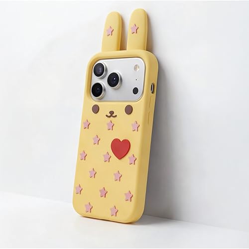 Image of amazon basics Back Cover Case for iPhone 17 Pro Max Scratch Resistant Anti-Slip TPU Shockproof 3D Protective Durable Adorable Cartoon Star Design Case for Girls & Women