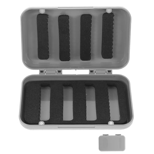 TOPBATHY Compact Mini Tackle Box Fishing Accessories Organizer with Double Layers Abs Plastic Storage Case for Terminal Tackle Suitable for Backpack