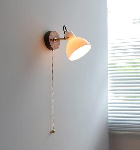 プルスイッチ付きヴィンテージウォールライト、ガラスランプシェード付きレトロウォールランプ、E14寝室ベッドサイドランプ、調節可能なホ