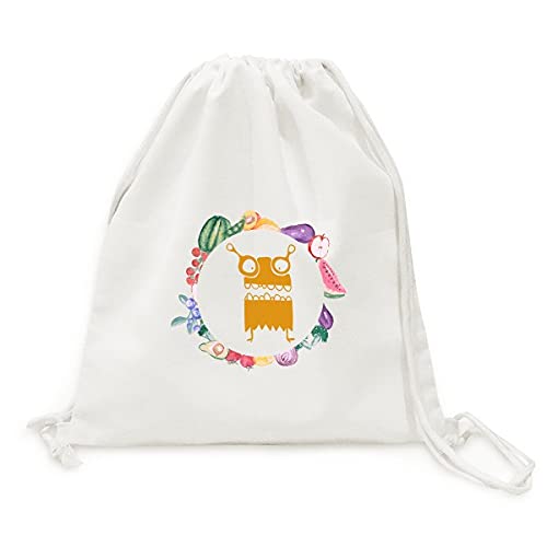 Sac en tissu pliable alien jaune pour transporter les légumes sans plastique