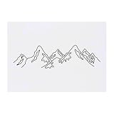Azeeda 'Mountain Range' Temporary Tattoo - Water Resistant, Skin-Safe, Non-Toxic Transfer (TO00025342)
