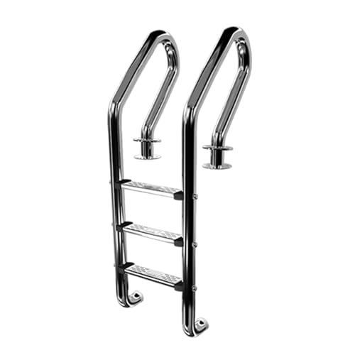 Escalera para piscina de acero inoxidable 3 peldaños miniatura 1