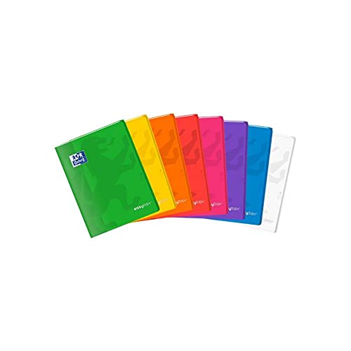 Oxford - Lotto di 10 quaderni esaybook 24 x 32 cm, 48 pagine a quadretti piccoli, 90 g, colori casuali