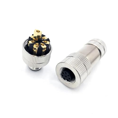 Conector M12 metálico de 5 pines con rosca de precisión para entornos exigentes 3