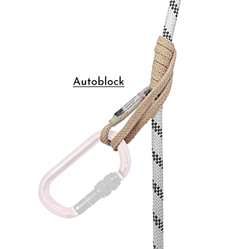 Gm Climbing 6.8Mm Endless Prusik Loop 15-Inch 100% Technora 25Kn Heat Resistant Friction Hitch Cord Hollow Braid For Rappel Abseil Backup, Adjustable Anchor Set-Up, Rescue Rigging Hammocks (One Unit) #TOP6