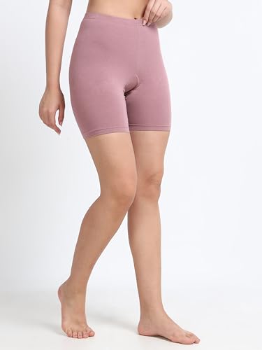 Image of Lavos Women Under Dress Sports Cycling Shorts, Bamboo Cotton Activewear Yoga Gym Workout Anti-Bacterial Uniform, Elastic Mid Waist Shorties Tights for Womens and Young Ladies