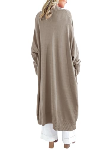 Image of Danedvi Womens Long Cardigan Sweaters 2026 Spring Chunky Knit Oversized Slouchy Open Front Warm Coats with Pockets