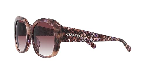 Coach HC8363U Universal Fit Sunglasses, Petal Tortoise/Purple Clear Gradient, 56 mm3