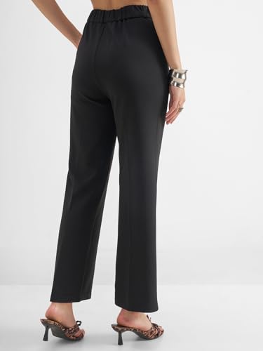 Image of Tokyo Talkies Wide Leg Relaxed fit Korean Pants |Ultra Soft|High Rise Pleated Trousers |Workwear|Formal All Day wear