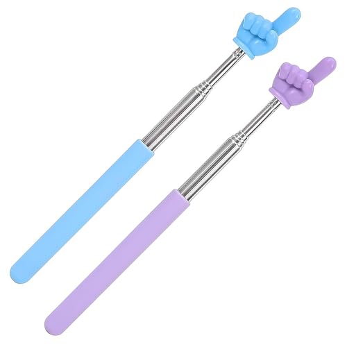Telescopic Teachers Pointer 2 Pcs Finger Pointer Stick Extendable Hand Pointer Finger Pointer Stick For Classroom Presentation Whiteboard Classroom School Kindergarten Teacher Supplies